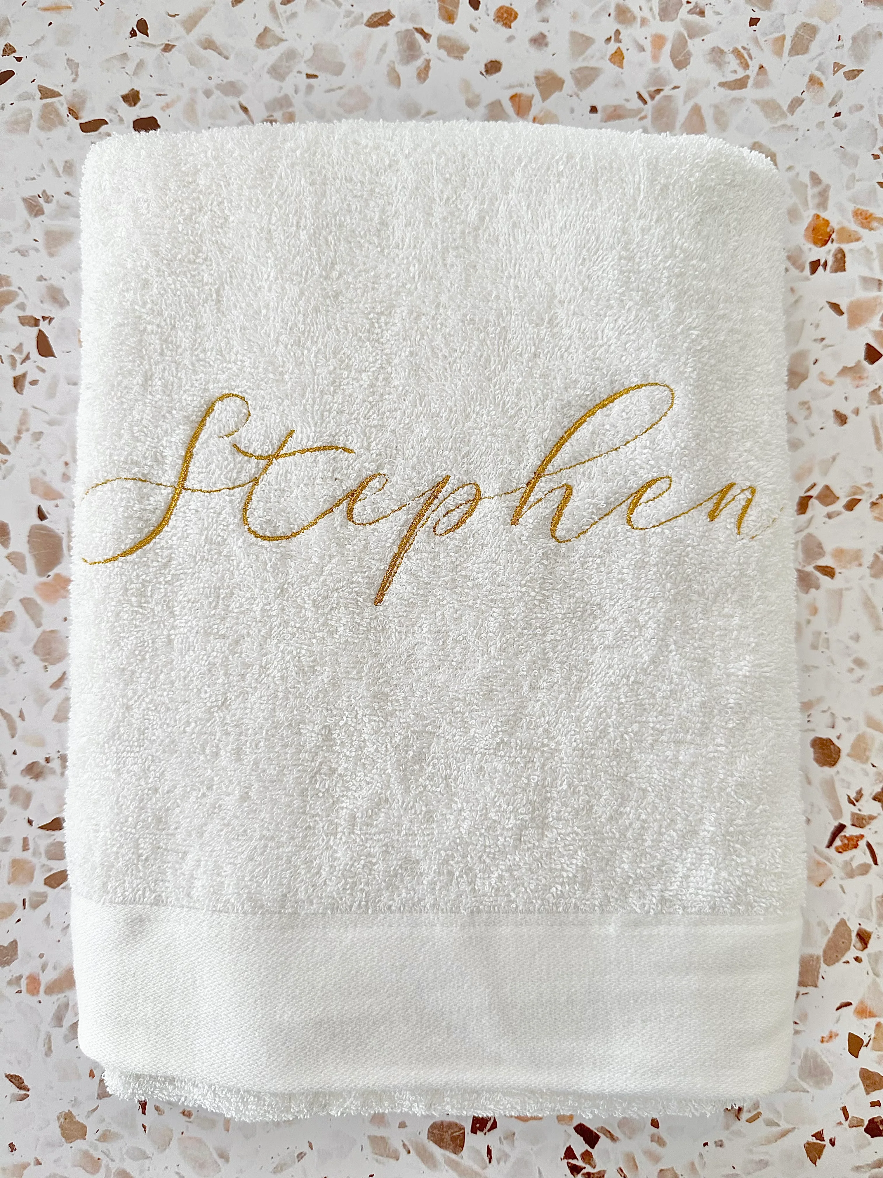 Bath Towel ONLY - Stephen (Metallic Gold)