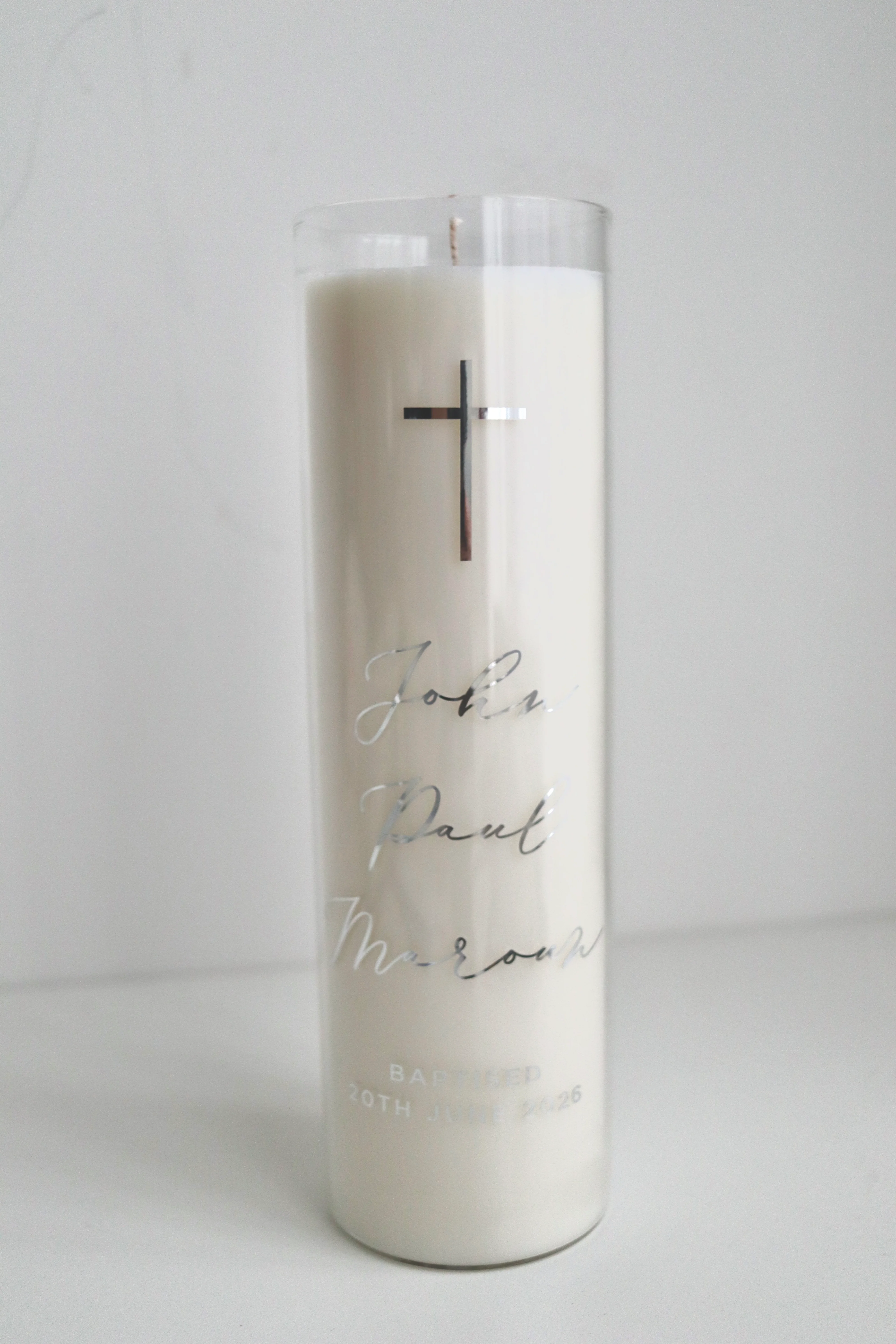 Glass Baptism Candle - Image 2